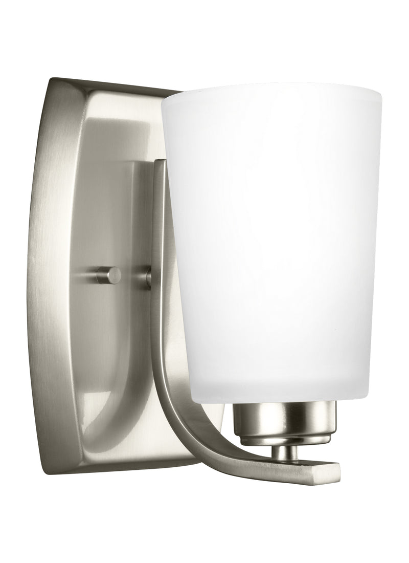 Generation Lighting 4128901EN3-962 Franport One Light Wall / Bath Sconce, Brushed Nickel Main Image.jpg