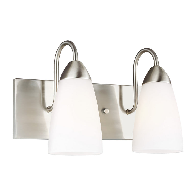 Generation Lighting 4420202-962 Seville Two Light Wall / Bath, Brushed Nickel Main Image.jpg