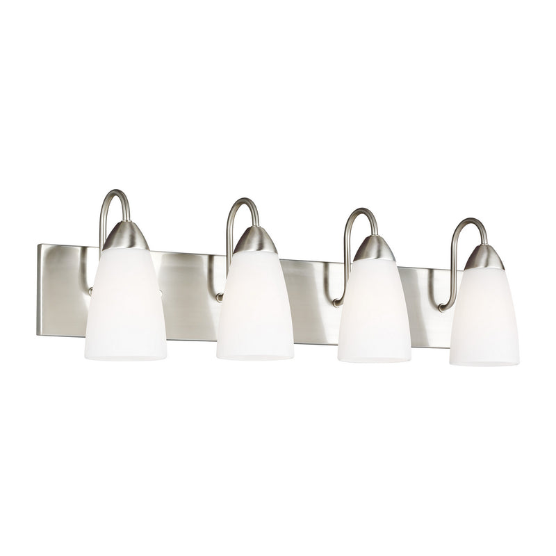 Generation Lighting 4420204-962 Seville Four Light Wall / Bath, Brushed Nickel Main Image.jpg