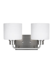 Generation Lighting 4428802-962 Canfield Two Light Wall / Bath, Brushed Nickel Main Image.jpg