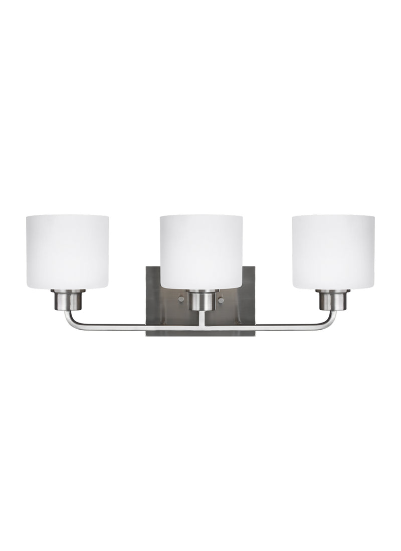 Generation Lighting 4428803-962 Canfield Three Light Wall / Bath, Brushed Nickel Main Image.jpg