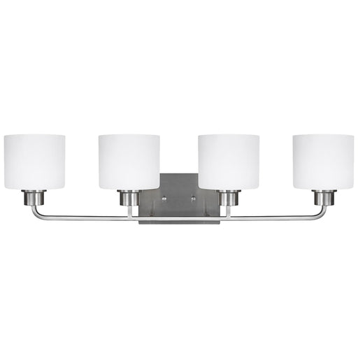 Generation Lighting 4428804-962 Canfield Four Light Wall / Bath, Brushed Nickel Main Image.jpg