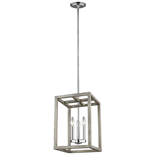 Generation Lighting 5134503-872 Moffet Street Three Light Hall / Foyer Pendant, Washed Pine Main Image.jpg