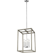 Generation Lighting 5134504-872 Moffet Street Four Light Hall / Foyer Pendant, Washed Pine Main Image.jpg