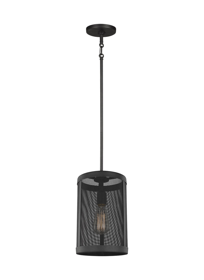 Visual Comfort Studio 6128501-12 Gereon One Light Mini-Pendant, Black Main Image.jpg