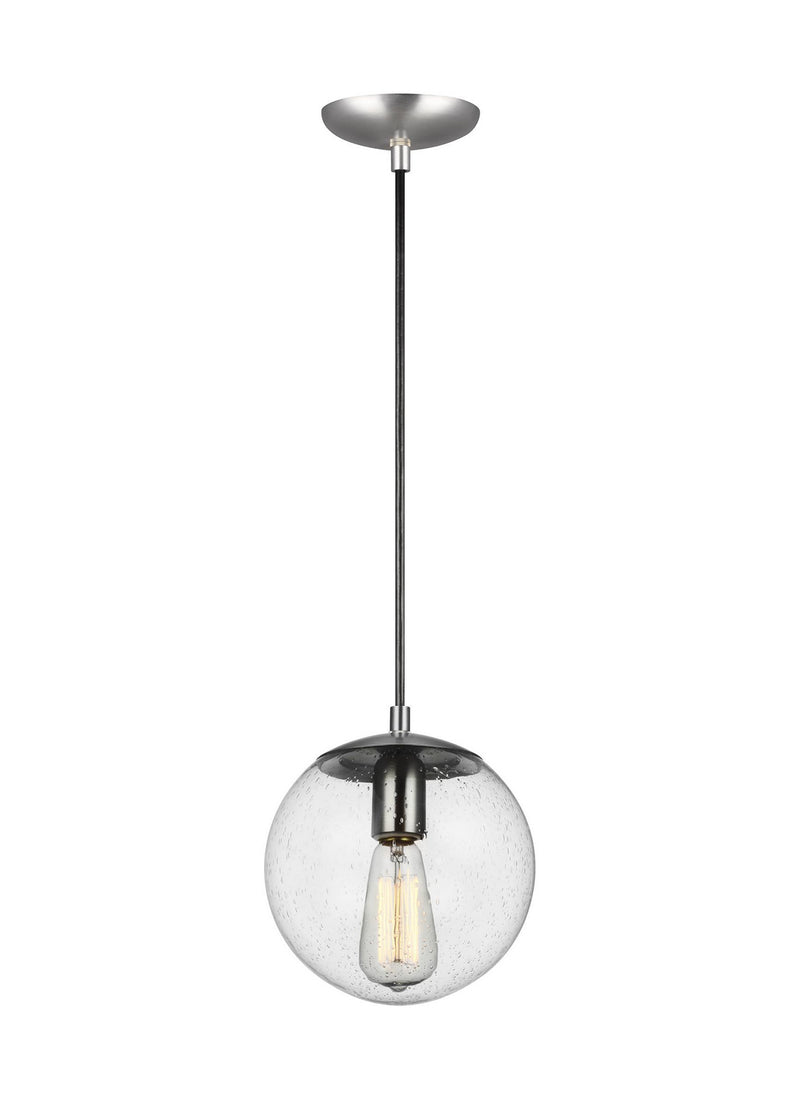 Visual Comfort Studio 6501801-04 Leo - Hanging Globe One Light Pendant, Satin Aluminum Main Image.jpg