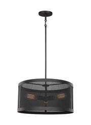 Visual Comfort Studio 6528503-12 Gereon Three Light Pendant, Black Main Image.jpg