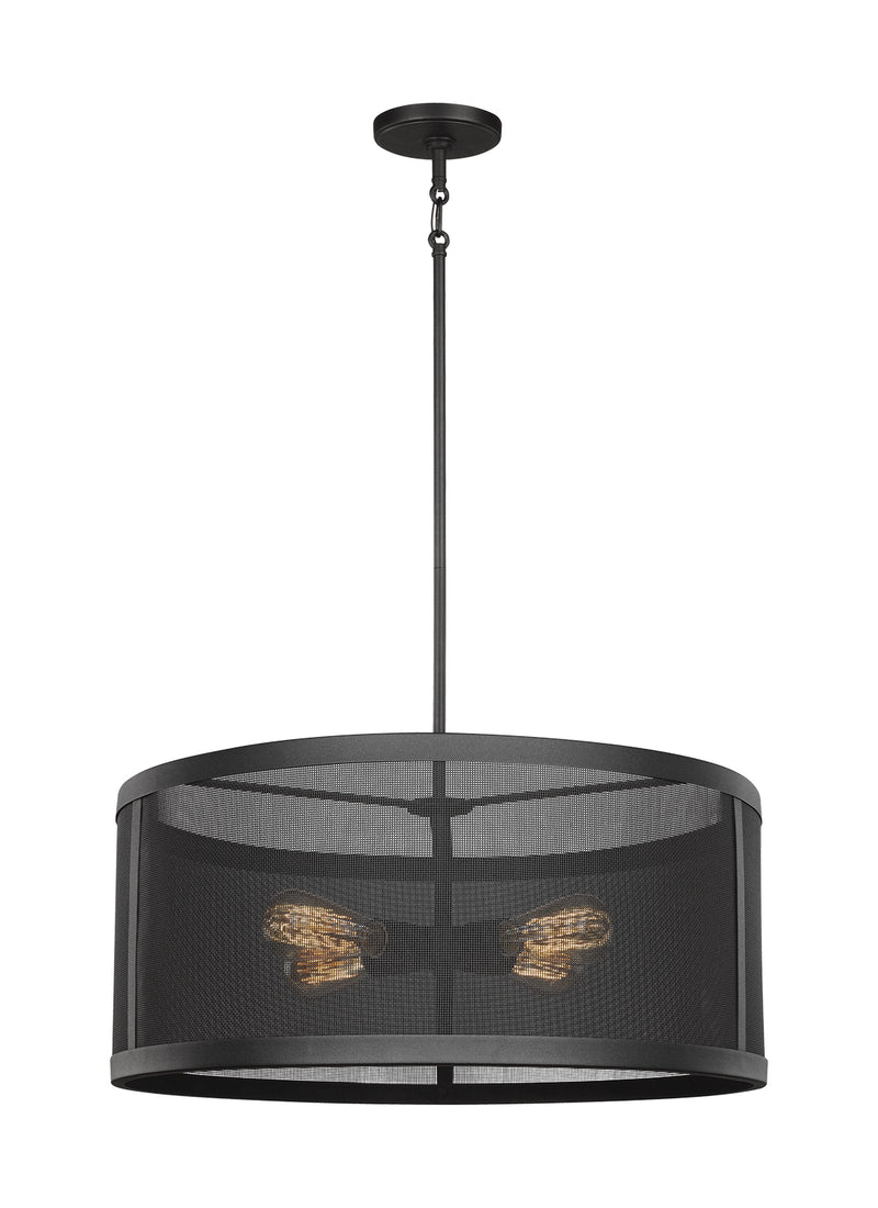 Visual Comfort Studio 6528504-12 Gereon Four Light Pendant, Black Main Image.jpg