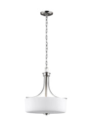 Generation Lighting 6528803-962 Canfield Three Light Pendant, Brushed Nickel Main Image.jpg