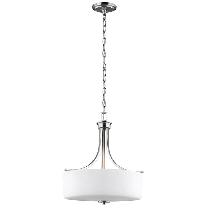 Generation Lighting 6528803EN3-962 Canfield Three Light Pendant, Brushed Nickel Main Image.jpg