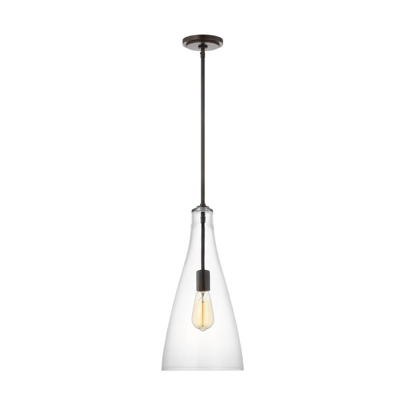 Visual Comfort Studio 6537001-710 Arilda One Light Pendant, Bronze Main Image.jpg