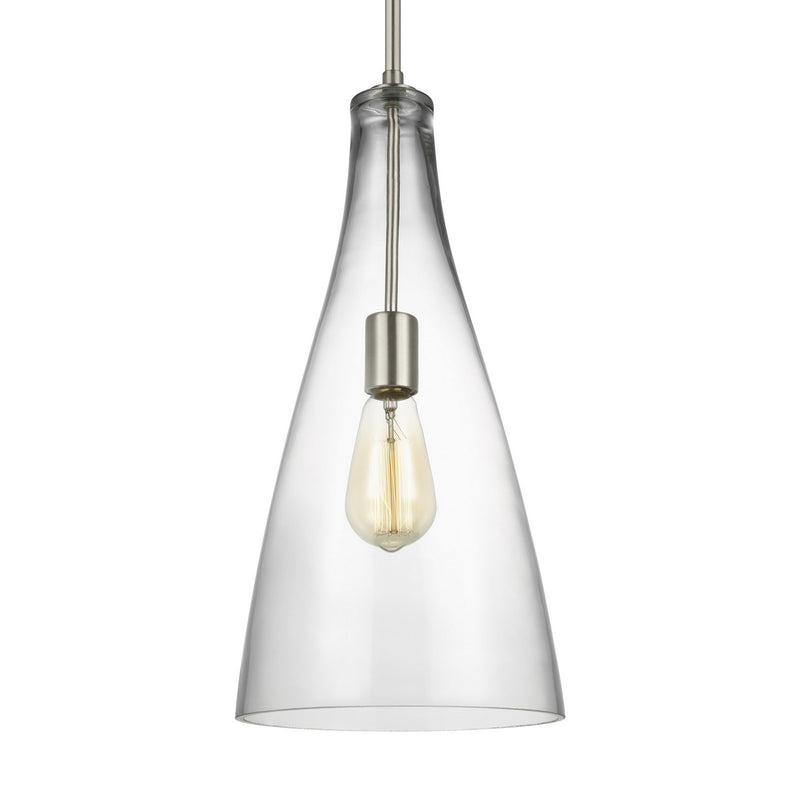 Visual Comfort Studio 6537001-962 Arilda One Light Pendant, Brushed Nickel Alternate Image.jpg