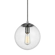 Visual Comfort Studio 6601801-04 Leo - Hanging Globe One Light Pendant, Satin Aluminum Alternate Image.jpg