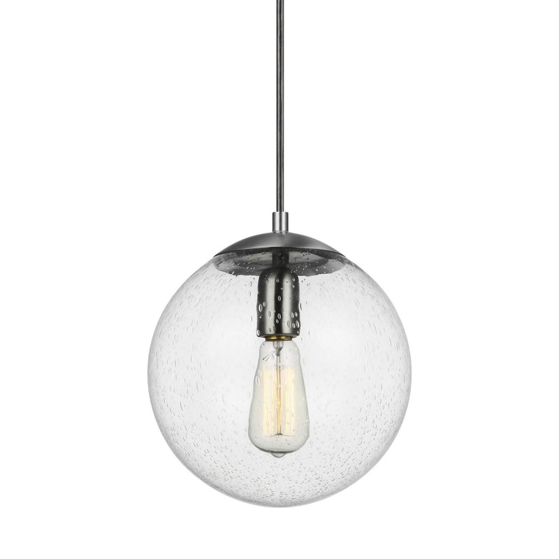 Visual Comfort Studio 6601801-04 Leo - Hanging Globe One Light Pendant, Satin Aluminum Alternate Image.jpg