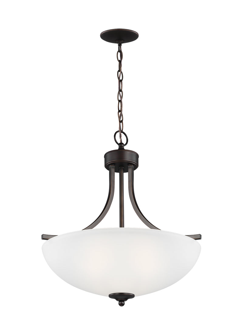 Generation Lighting 6616503-710 Geary Three Light Pendant, Bronze Main Image.jpg
