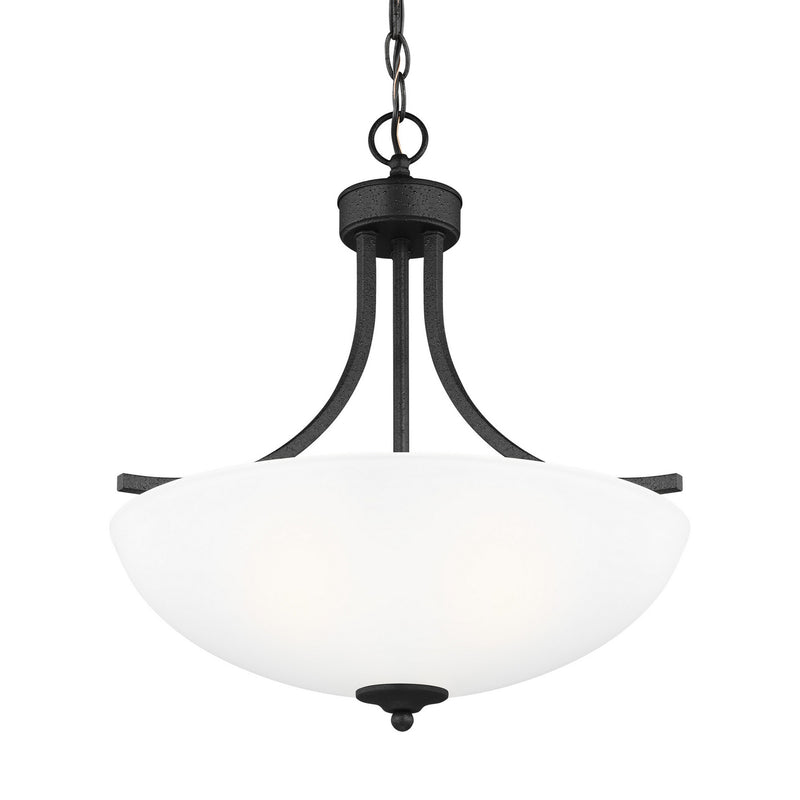 Generation Lighting 6616503-112 Geary Three Light Pendant, Midnight Black Alternate Image.jpg