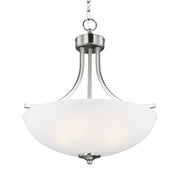 Generation Lighting 6616503EN3-962 Geary Three Light Pendant, Brushed Nickel Alternate Image.jpg