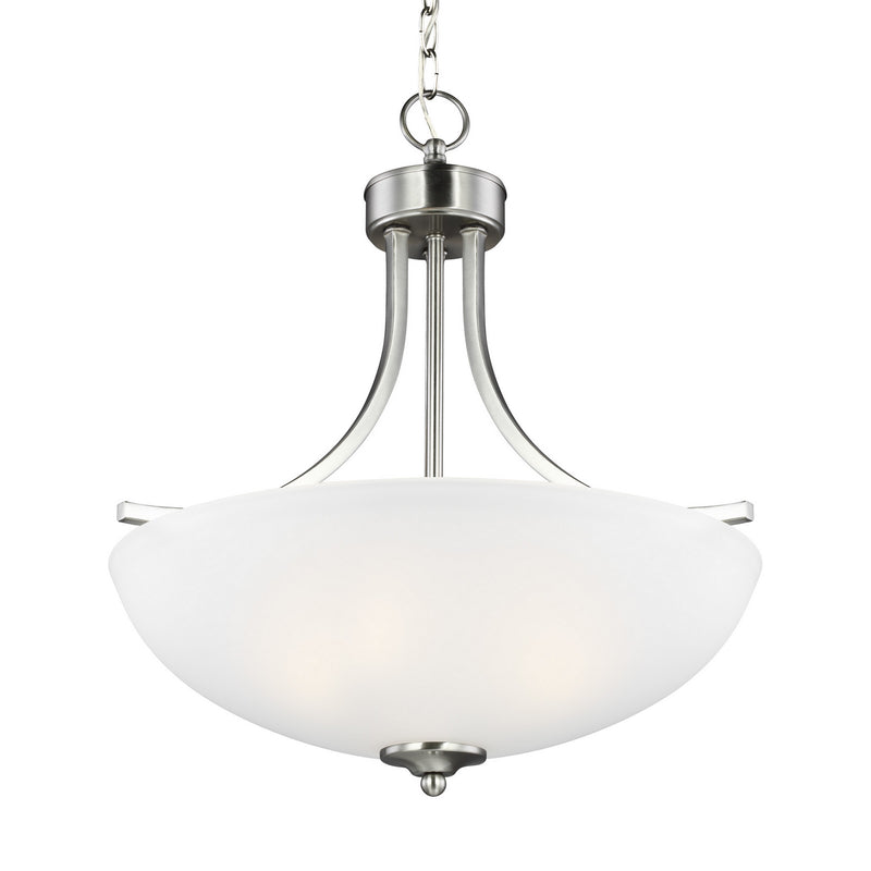 Generation Lighting 6616503EN3-962 Geary Three Light Pendant, Brushed Nickel Alternate Image.jpg