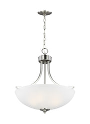Generation Lighting 6616503EN3-962 Geary Three Light Pendant, Brushed Nickel Main Image.jpg