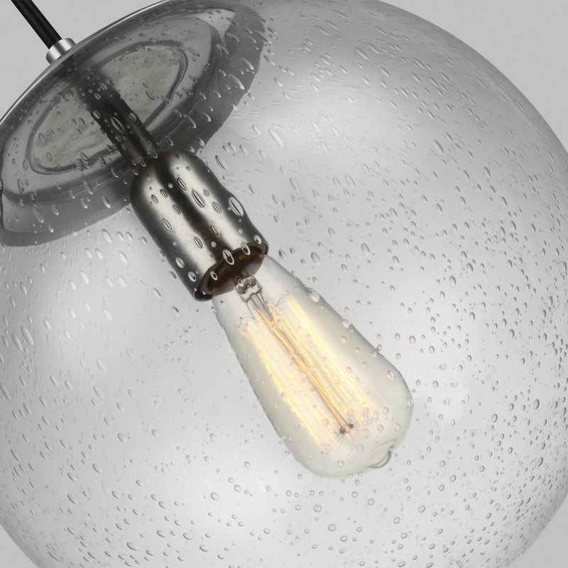 Visual Comfort Studio 6701801-04 Leo - Hanging Globe One Light Pendant, Satin Aluminum Alternate Image 2.jpg