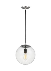 Visual Comfort Studio 6701801-04 Leo - Hanging Globe One Light Pendant, Satin Aluminum Main Image.jpg