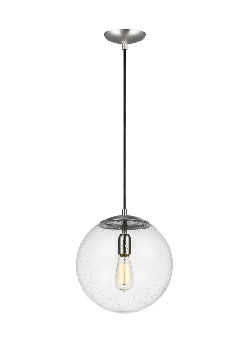 Visual Comfort Studio 6701801-04 Leo - Hanging Globe One Light Pendant, Satin Aluminum Main Image.jpg