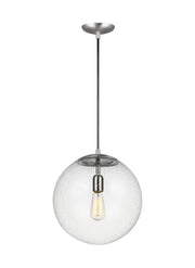 Visual Comfort Studio 6801801-04 Leo - Hanging Globe One Light Pendant, Satin Aluminum Main Image.jpg
