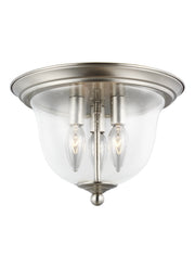 Generation Lighting 7514503-962 Belton Three Light Flush Mount, Brushed Nickel Main Image.jpg