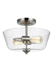 Generation Lighting 7714502-962 Belton Two Light Semi-Flush Mount, Brushed Nickel Main Image.jpg