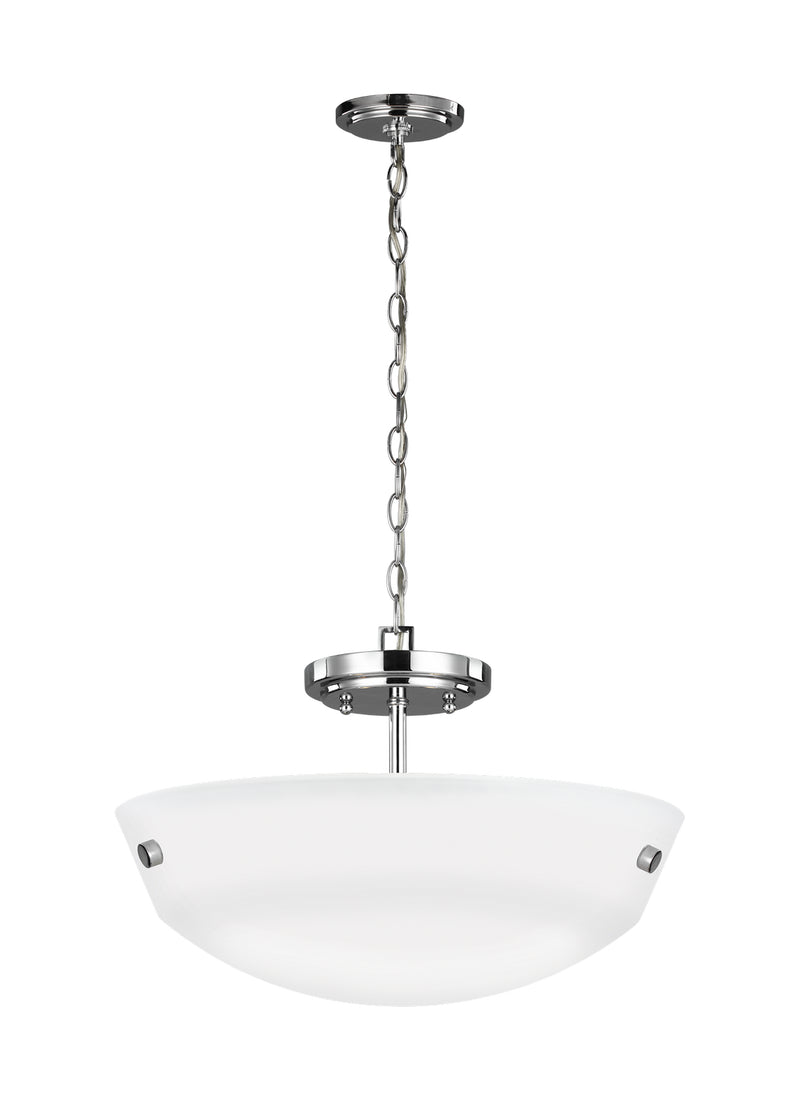 Generation Lighting 7715202-05 Kerrville Two Light Semi-Flush Convertible Pendant, Chrome Main Image.jpg