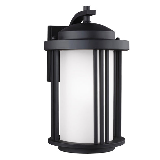 Generation Lighting 8747901DEN3-12 Crowell One Light Outdoor Wall Lantern, Black Main Image.jpg