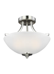 Generation Lighting 7716502-962 Geary Two Light Semi-Flush Convertible Pendant, Brushed Nickel Main Image.jpg