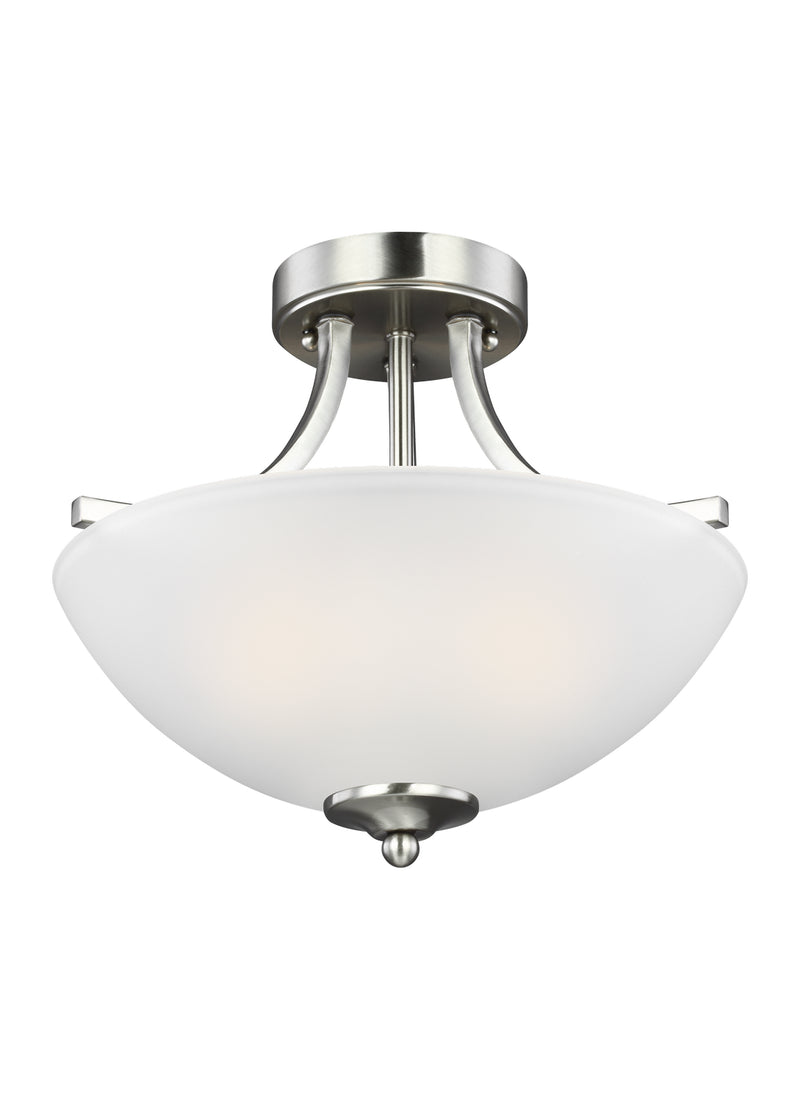 Generation Lighting 7716502-962 Geary Two Light Semi-Flush Convertible Pendant, Brushed Nickel Main Image.jpg