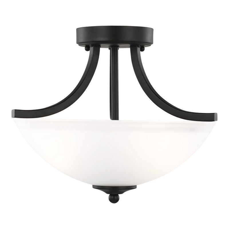 Generation Lighting 7716502EN3-112 Geary Two Light Semi-Flush Convertible Pendant, Midnight Black Main Image.jpg