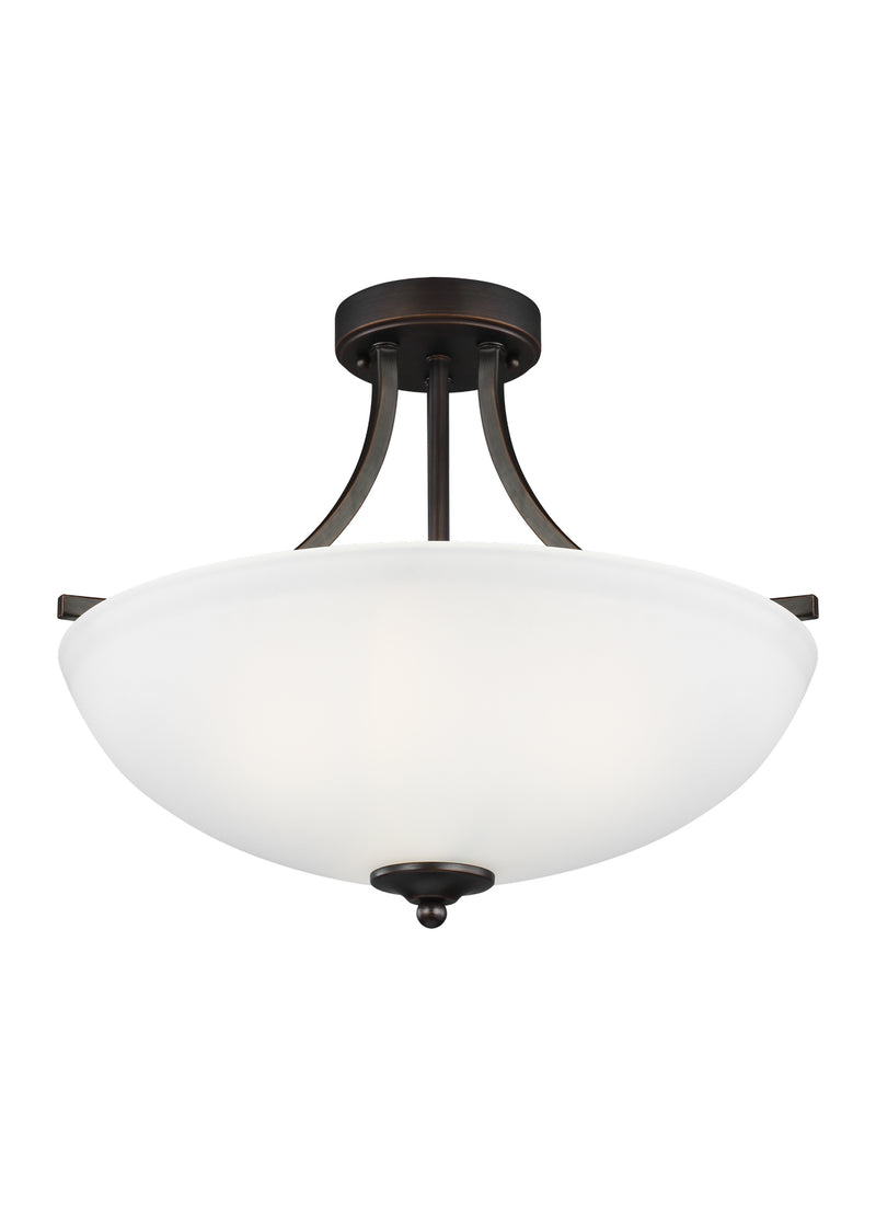 Generation Lighting 7716503-710 Geary Three Light Semi-Flush Convertible Pendant, Bronze Main Image.jpg
