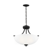 Generation Lighting 7716503-112 Geary Three Light Semi-Flush Convertible Pendant, Midnight Black Alternate Image.jpg