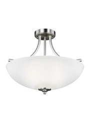 Generation Lighting 7716503-962 Geary Three Light Semi-Flush Convertible Pendant, Brushed Nickel Main Image.jpg