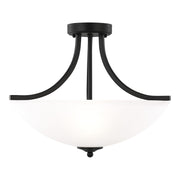 Generation Lighting 7716503EN3-112 Geary Three Light Semi-Flush Convertible Pendant, Midnight Black Main Image.jpg