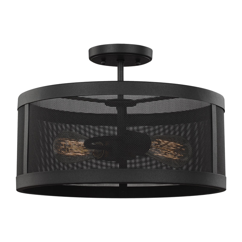 Visual Comfort Studio 7728502-12 Gereon Two Light Semi-Flush Convertible Pendant, Black Alternate Image.jpg