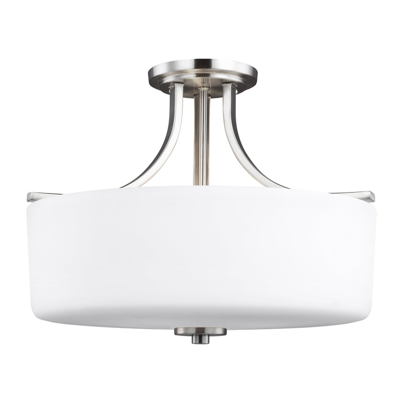 Generation Lighting 7728803-962 Canfield Three Light Semi-Flush Mount, Brushed Nickel Main Image.jpg