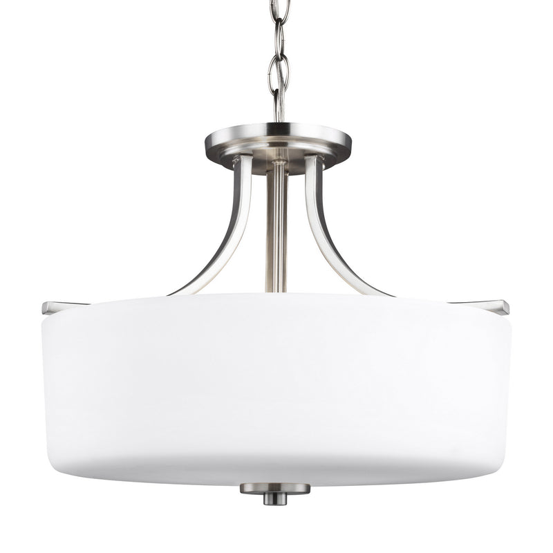 Generation Lighting 7728803EN3-962 Canfield Three Light Semi-Flush Mount, Brushed Nickel Alternate Image 2.jpg