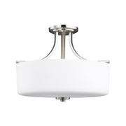 Generation Lighting 7728803EN3-962 Canfield Three Light Semi-Flush Mount, Brushed Nickel Main Image.jpg