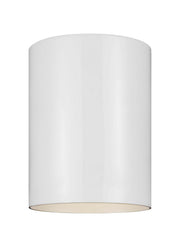 Visual Comfort Studio 7813897S-15 Outdoor Cylinders LED Flush Mount, White Main Image.jpg