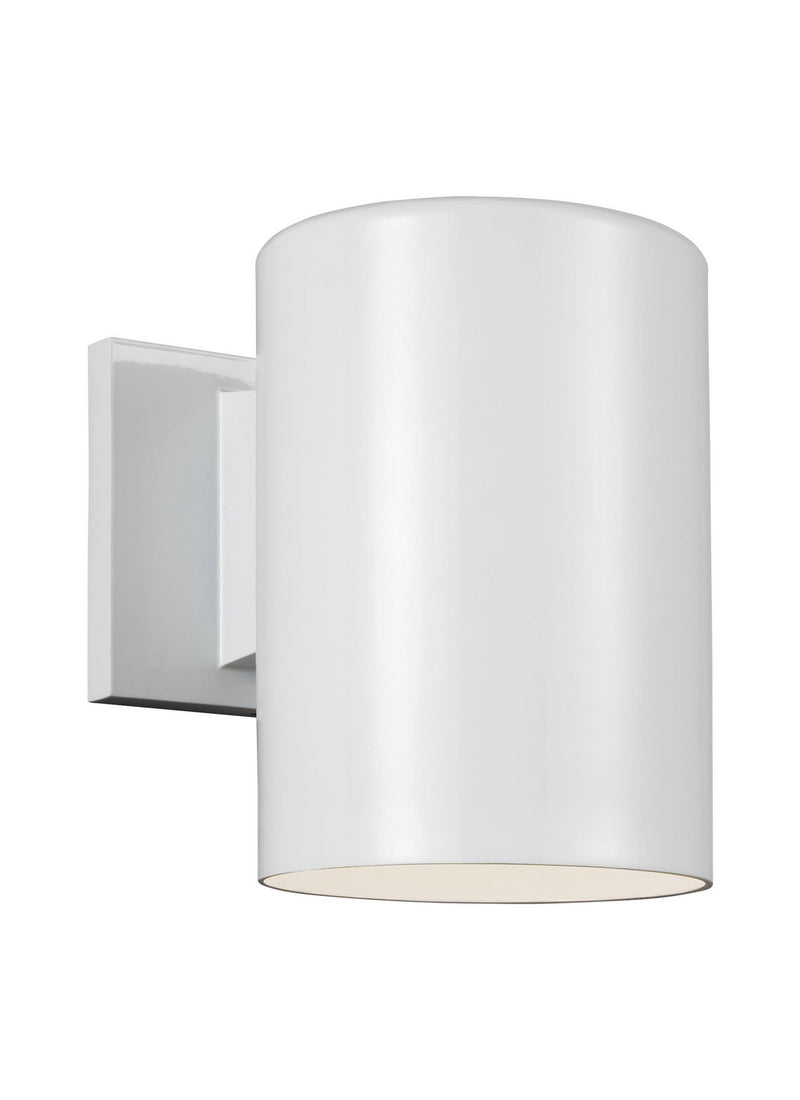 Visual Comfort Studio 8313897S-15 Outdoor Cylinders LED Outdoor Wall Lantern, White Main Image.jpg