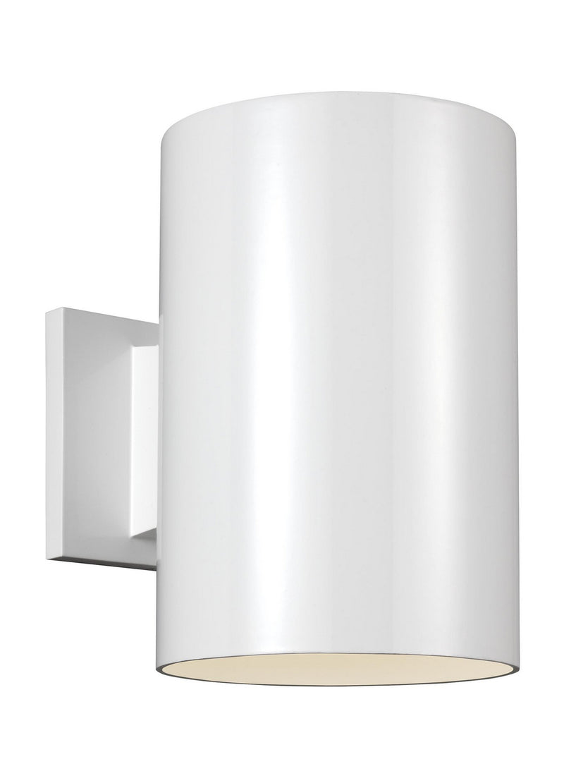 Visual Comfort Studio 8313997S-15 Outdoor Cylinders LED Outdoor Wall Lantern, White Main Image.jpg