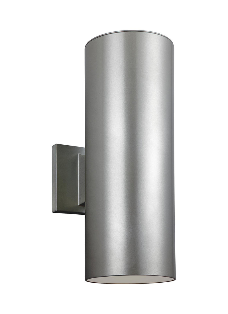 Visual Comfort Studio 8413897S-753 Outdoor Cylinders LED Outdoor Wall Lantern, Painted Brushed Nickel Main Image.jpg