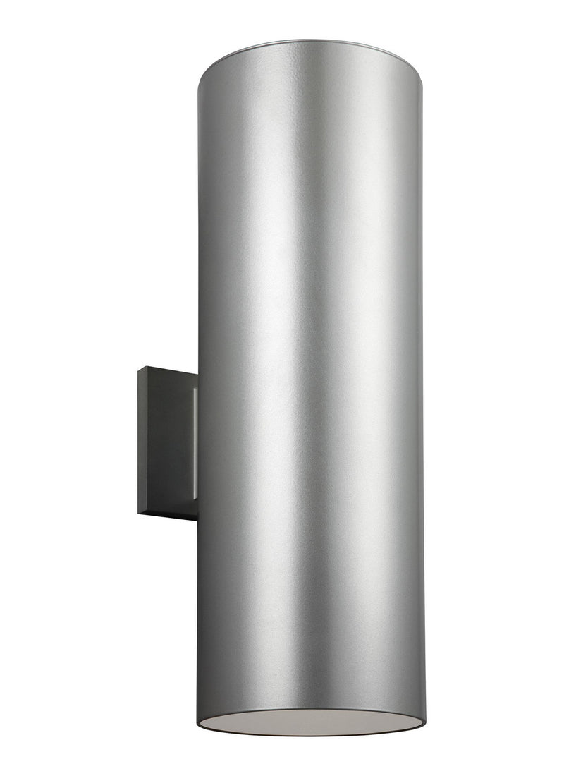 Visual Comfort Studio 8413997S-753 Outdoor Cylinders LED Outdoor Wall Lantern, Painted Brushed Nickel Main Image.jpg