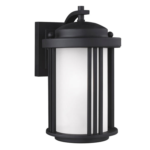 Generation Lighting 8547901DEN3-12 Crowell One Light Outdoor Wall Lantern, Black Main Image.jpg