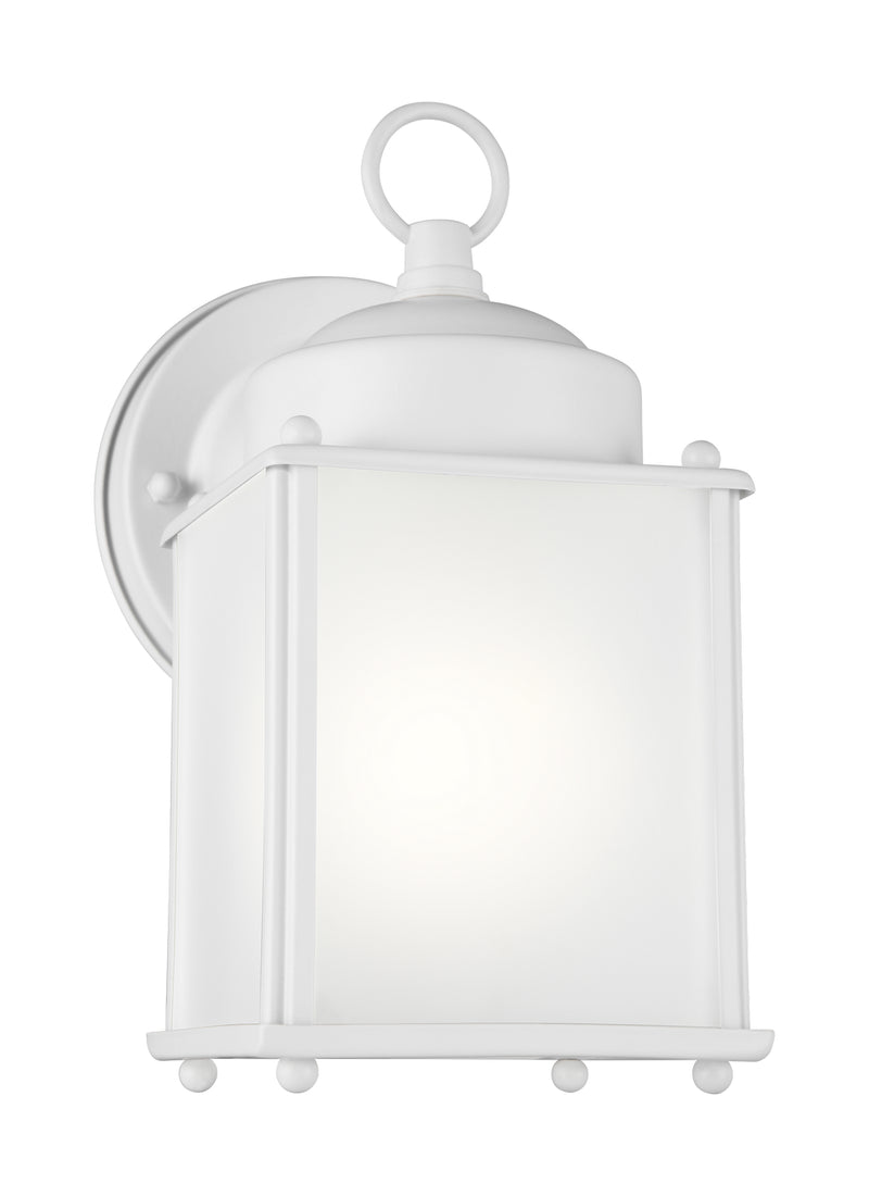 Generation Lighting 8592001-15 New Castle One Light Outdoor Wall Lantern, White Main Image.jpg