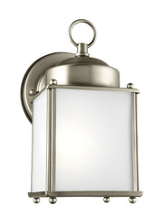 Generation Lighting 8592001-965 New Castle One Light Outdoor Wall Lantern, Antique Brushed Nickel Main Image.jpg